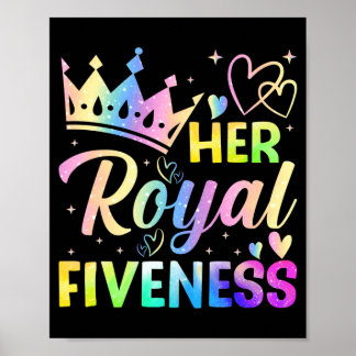 Poster Royal Fiveness 5º Aniversário 5 Anos de Idade Para