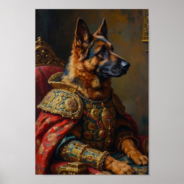 Poster Royal German Shepherd Portrait (Frente)