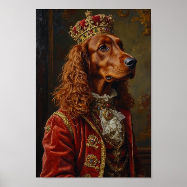 Poster Royal Irish Red Setter Portrait (Frente)