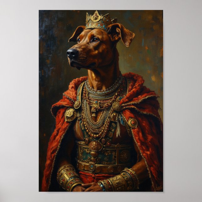 Poster Royal Rhodesian Ridgeback Portrait (Frente)