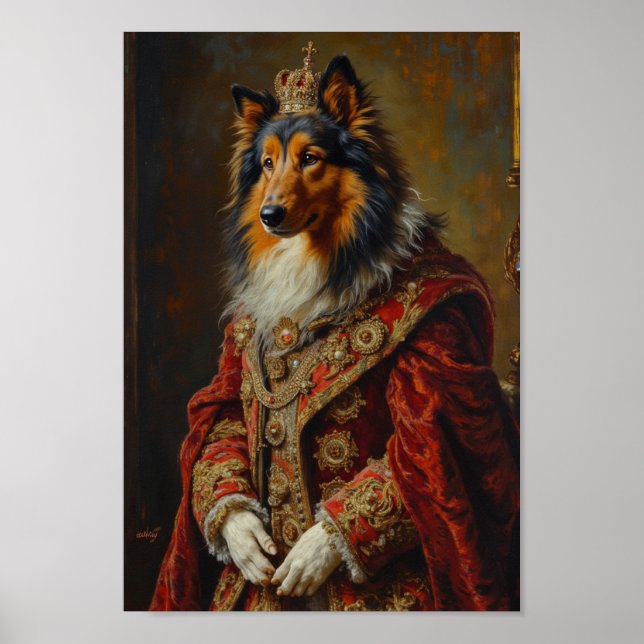 Poster Royal Rough Collie Portrait (Frente)