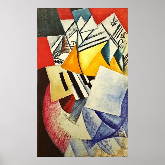 Poster Rozanova - Composição Com Cartas 1915 (Frente)
