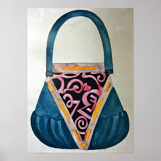 Poster Rozanova - Design do Saco Feminino 1917 (Frente)