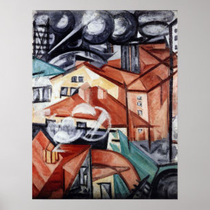 Poster Rozanova - paisagem urbana 1912