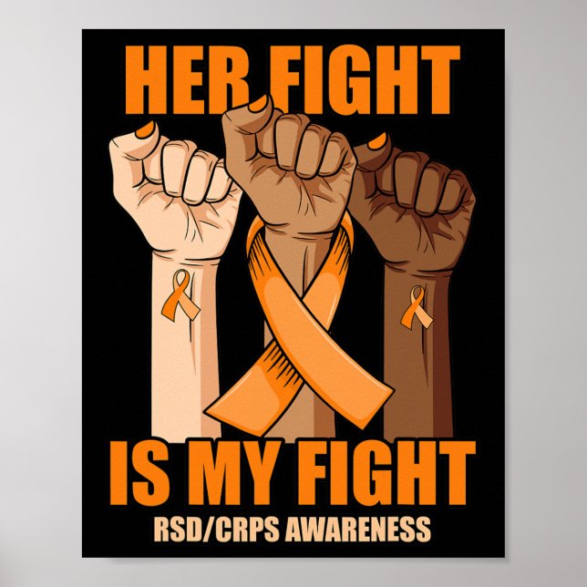 Poster Rsd Crps Consciente Que Sua Luta É Minha Mão De Lu (Frente)