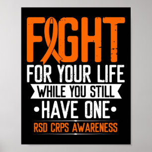 Poster Rsd Crps: Luta Pela Guerreira Da Vida Laranja R