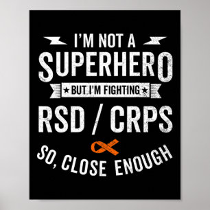 Poster RSD CRPS Warrior Survivor Awarness Support Orange