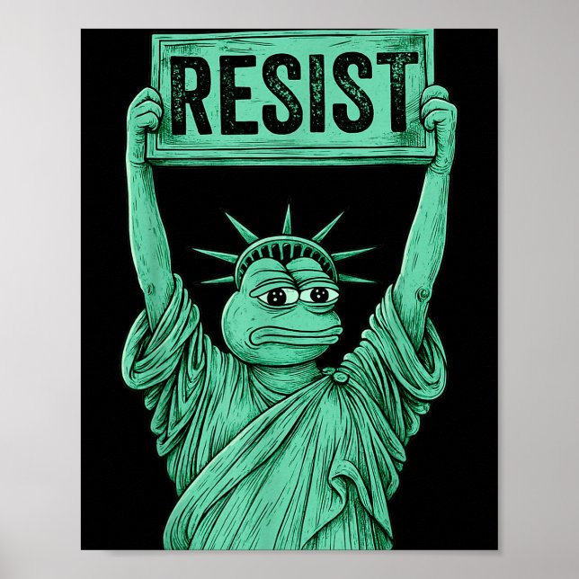 Poster Rtland Frog Funny City Art - Rtland Frog Protest  (Frente)