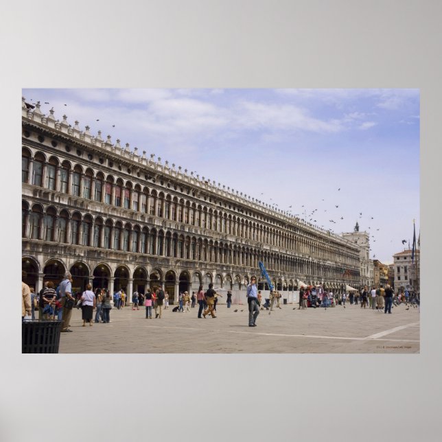 Póster Rua. A Praça de Mark, Veneza, Itália (Frente)