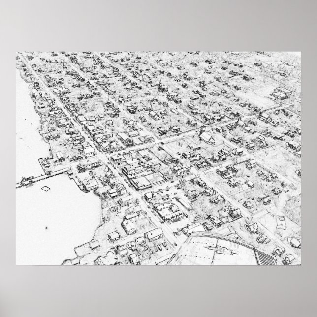 Póster Rua Andrews, New Brunswick Aerial (Frente)