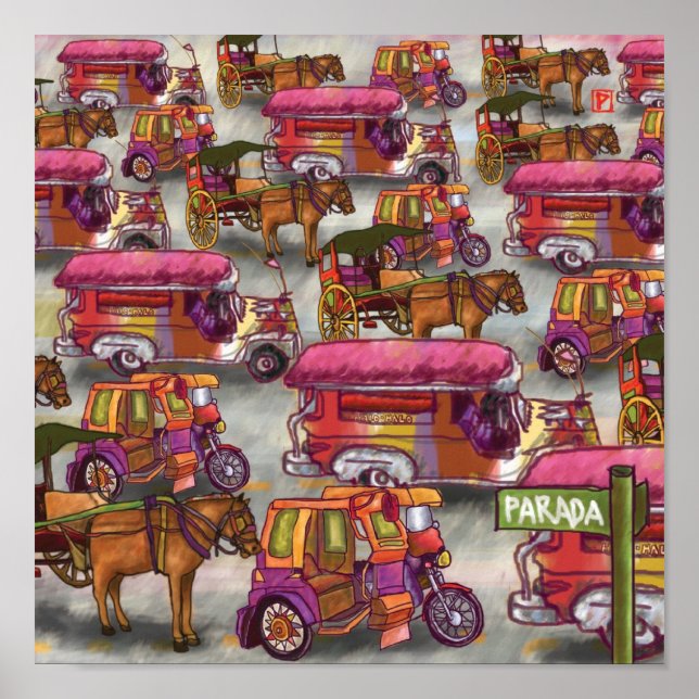 Póster Rua asiática ocupada (Frente)