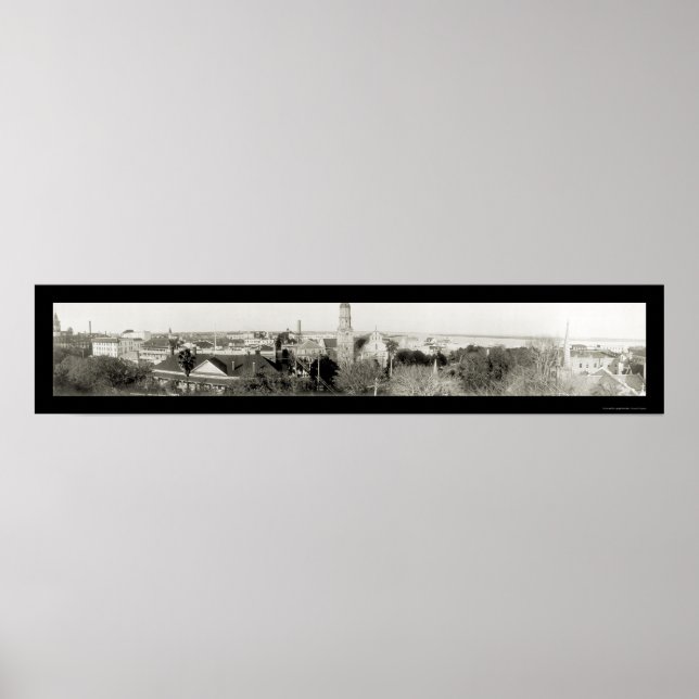 Póster Rua Augustine FL Foto 1912 (Frente)