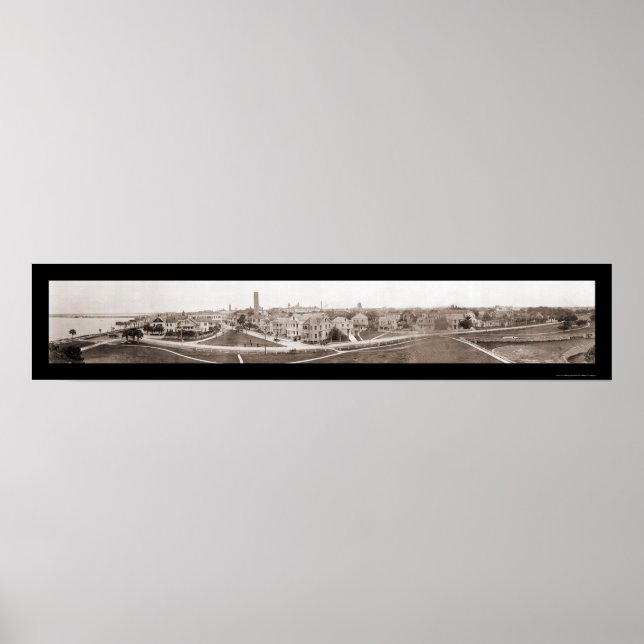 Póster Rua Augustine FL Foto 1912 (Frente)