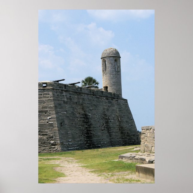 Póster Rua Augustine Florida fort castillo de san marcos (Frente)