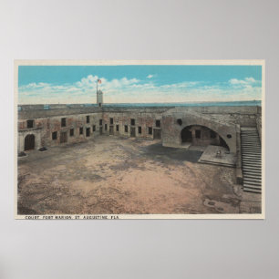 Poster Rua, Augustine, Flórida, Olho de Pássaro de Ft. Ma