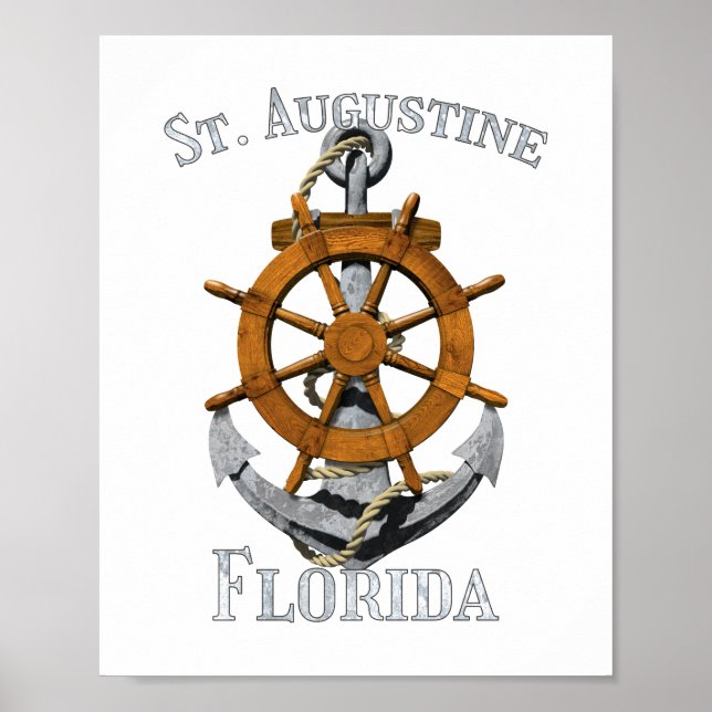 Poster Rua: Augustine Florida Vacsing Anchor Hel Náutico (Frente)