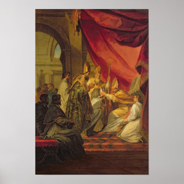 Póster Rua, Augustine ordenado como o Bispo (Frente)