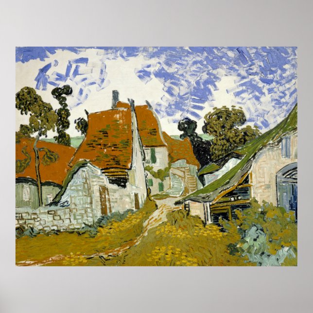 Poster Rua Auvers-sur-Oise Vincent van Gogh (Frente)