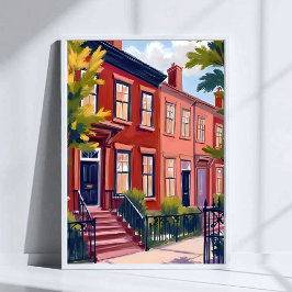 Poster Rua Beacon Boston Massachusetts Arte