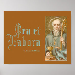 Poster Rua. Bento da Nursia (JM 07; Latim Motto)