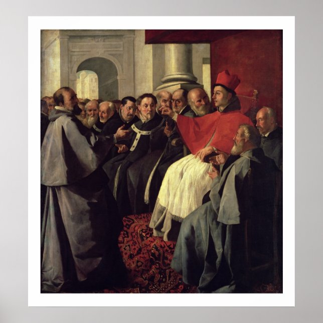 Póster Rua. Bonaventure (1221-74) no Conselho de Lyon (Frente)