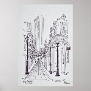 Póster Rua Canal Nova Orleans, Louisiana