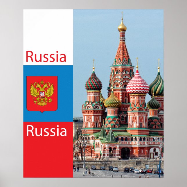 Póster Rua, catedral de basil. Rússia (Frente)