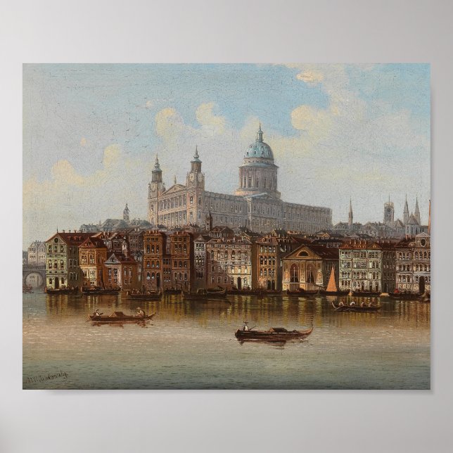 Poster Rua. Catedral de Paul | Johann Wilhelm Jankowsky (Frente)