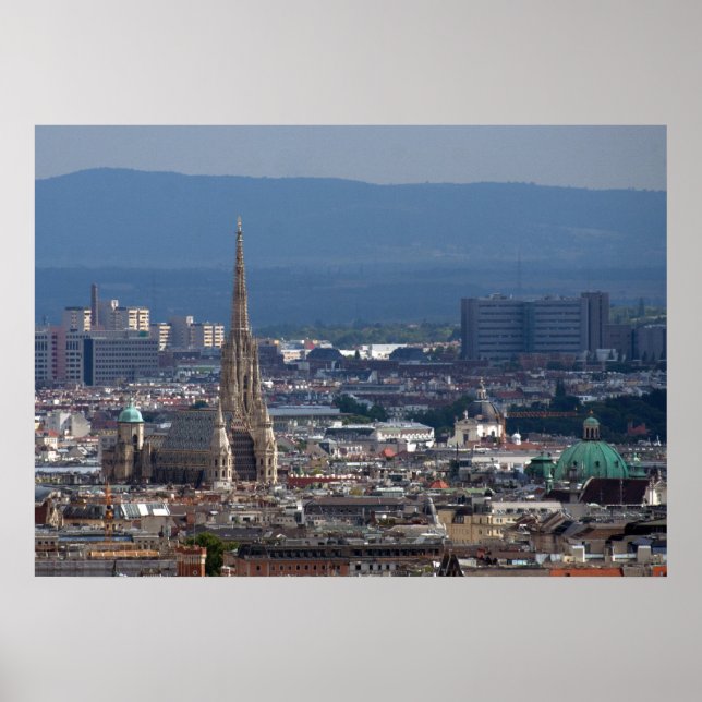 Póster Rua. Catedral de Stephen, Viena Áustria (Frente)