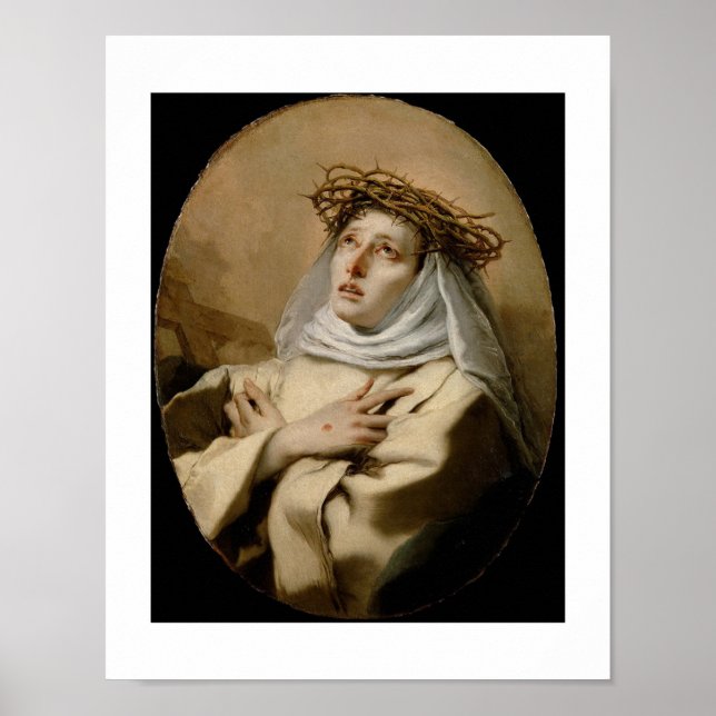 Poster Rua, Catherine de Siena Hl. Katharina Siena Tiepol (Frente)