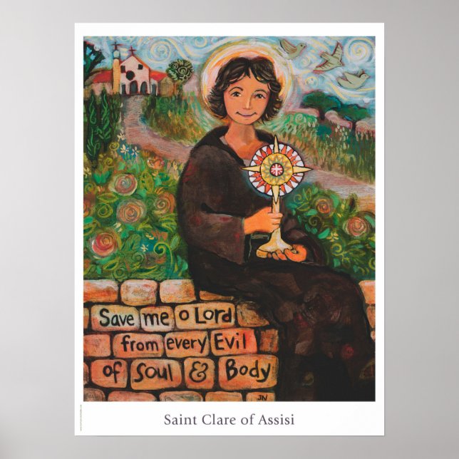 Poster Rua. Clare da sala de aula de Assisi (Frente)