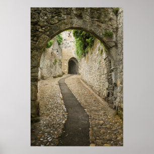 Póster Rua Cobblestone, Cinza, França