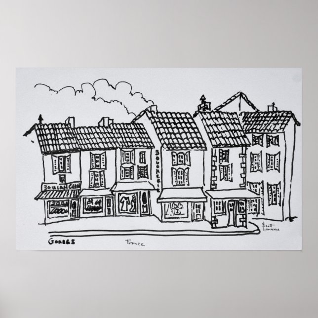 Poster Rua comprada | Gordes, a sul de França (Frente)