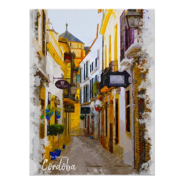 Póster Rua Cordoba - Cartão-postal de Espanha (Frente)