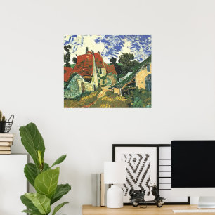 Poster Rua da Aldeia em Auvers por Vincent van Gogh