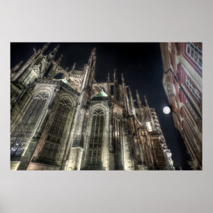 Póster Rua da Catedral de Praga.Vitus