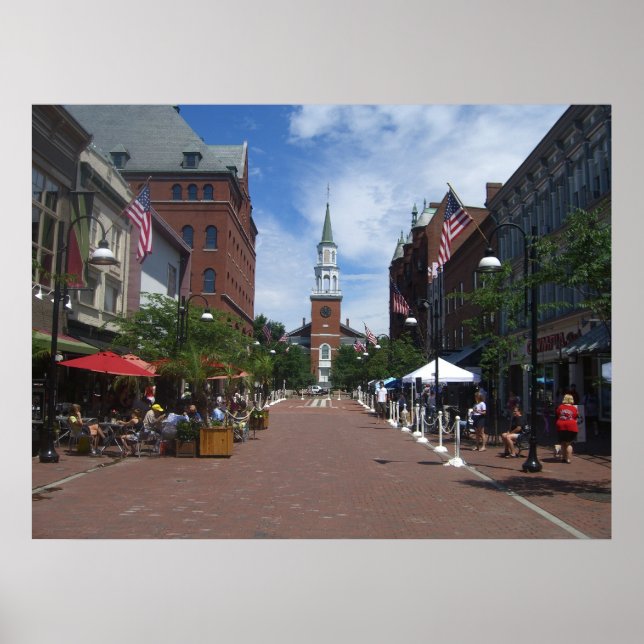 Póster rua da igreja - burlington, vermont (Frente)