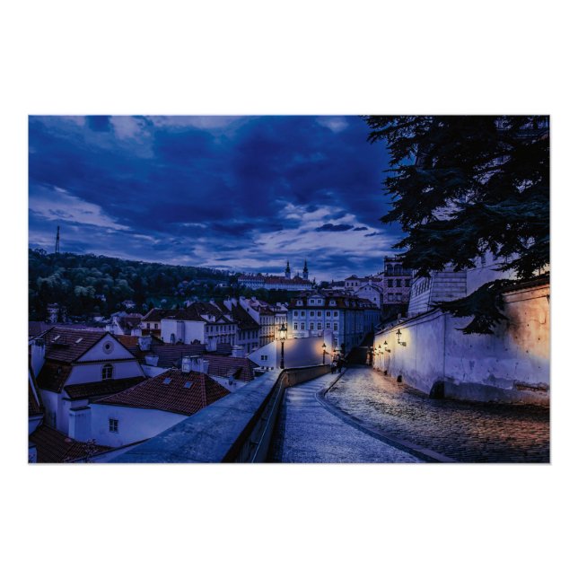 Póster Rua da noite em Praga (Frente)