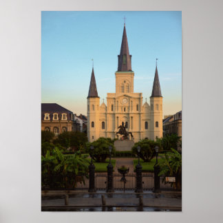 Póster Rua da Praça Jackson Louis Catedral de Nova Orlean