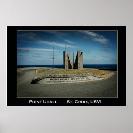Poster RUA das Ilhas Virgens dos EUA. Croix USVI Point Ud
