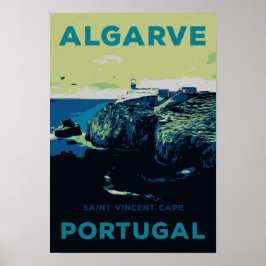Poster Rua de Algarve viagens vintage Vincent cape Portug
