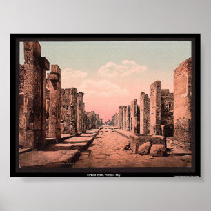 Póster Rua de Fortuna, Pompeii, Italia