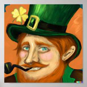 Poster Rua de Leprechaun, Arte Original do Dia de Patrick