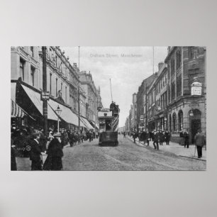 Poster Rua de Oldham, Manchester, c.1910