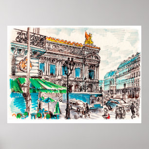 Poster Rua de Paris, vista do teatro Caboia-Mau