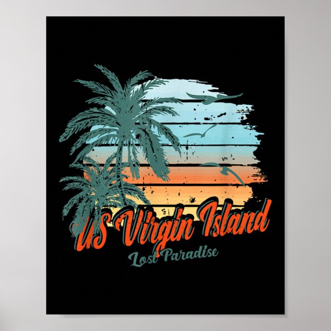 Poster Rua de praia da Virgin Island, Thomas Shirt Perdeu (Frente)