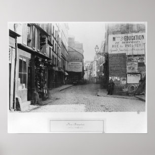 Póster Rua Descartes, da rua Mouffetard, Paris