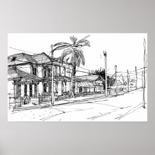 Póster Rua do compartimento, Nova Orleães