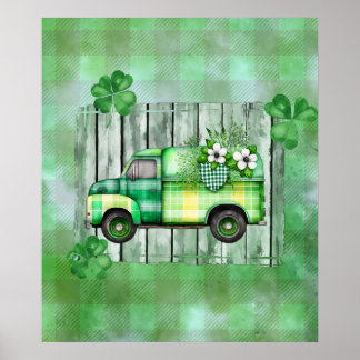 Poster Rua do dia de Patrick, Vintage Truck