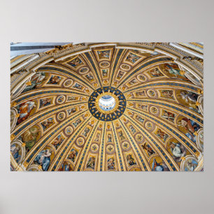 Poster Rua. Domo Basílica de Peter - Vaticano, Roma, It